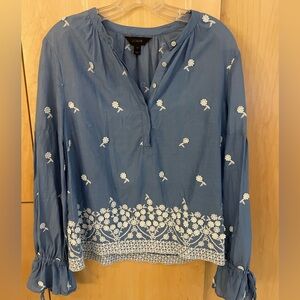 J Crew popover boho top M